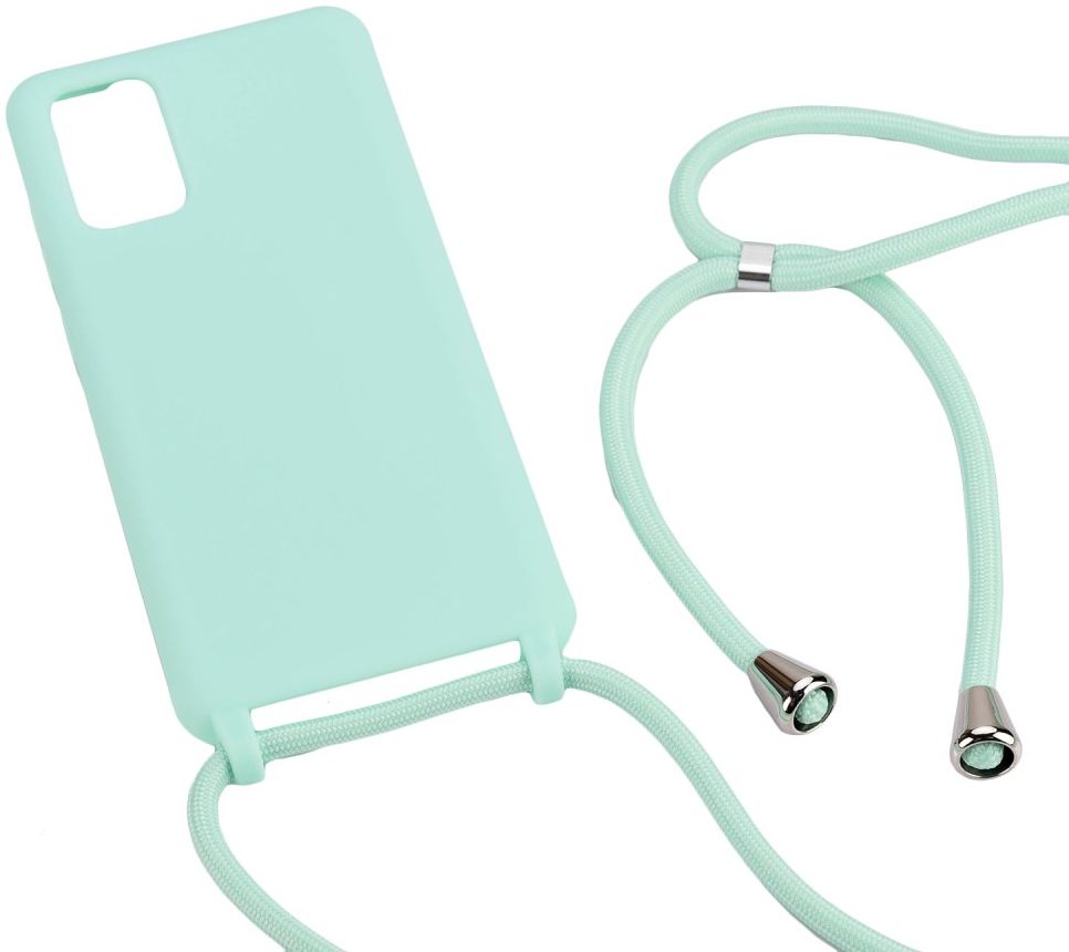 Samsung Galaxy S20 Ultra Hoesje Back Cover TPU met Koord LichtGroen afbeelding 3