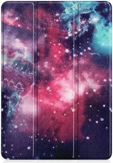 Samsung Galaxy Tab S7 Hoesje Tri-Fold Book Case Galaxy Print afbeelding 9