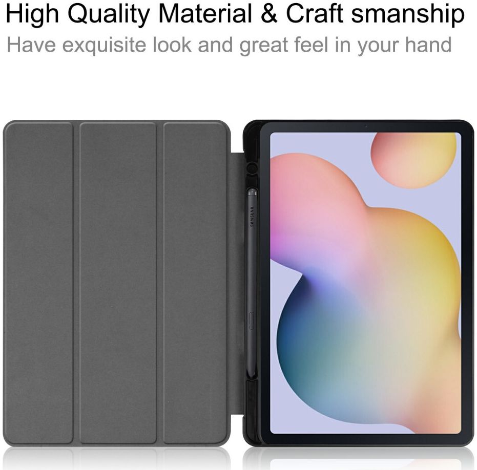 Samsung Galaxy Tab S7 Hoesje Tri-Fold Book Case Galaxy Print afbeelding 14