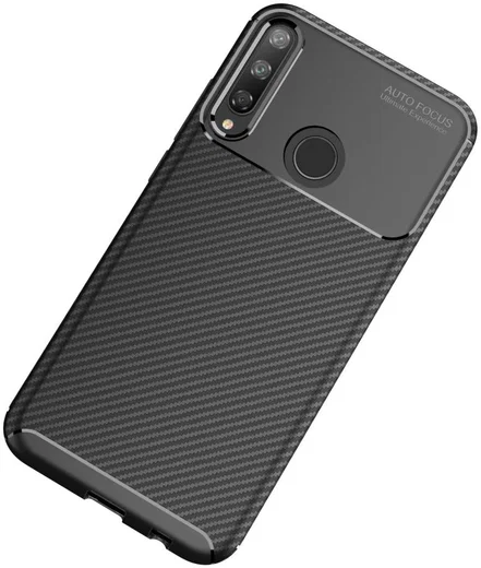 Huawei P40 Lite E Hoesje Geborsteld Carbon Zwart afbeelding 9
