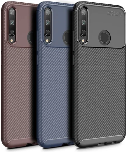 Huawei P40 Lite E Hoesje Geborsteld Carbon Zwart afbeelding 10