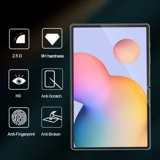 Samsung Galaxy Tab S7 Plus Screenprotector Arc Edge Tempered Glass afbeelding 2