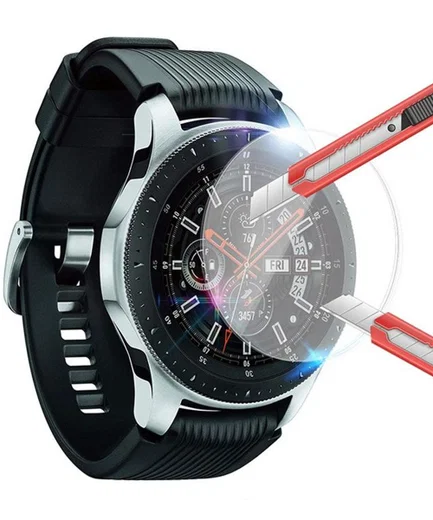 Samsung Galaxy Watch 3 45MM Screenprotector 3-Pack Tempered Glass afbeelding 2