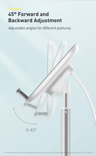 Baseus Universele Bureau Houder Met Draadloos Opladen Functie Zilver afbeelding 9
