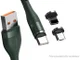 Baseus Zinc Magnetische 3-in-1 Fast Charging Kabel 3A 1 Meter Groen afbeelding 2