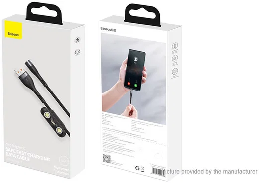 Baseus Zinc Magnetische 3-in-1 Fast Charging Kabel 3A 1 Meter Zwart afbeelding 11