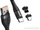Baseus Zinc Magnetische 3-in-1 Fast Charging Kabel 3A 1 Meter Zwart afbeelding 2