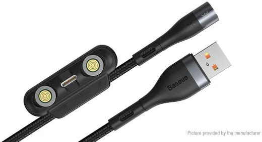 Baseus Zinc Magnetische 3-in-1 Fast Charging Kabel 3A 1 Meter Zwart afbeelding 3
