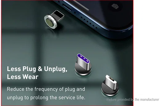 Baseus Zinc Magnetische 3 in 1 Fast Charging Data Kabel 5A Zwart afbeelding 10