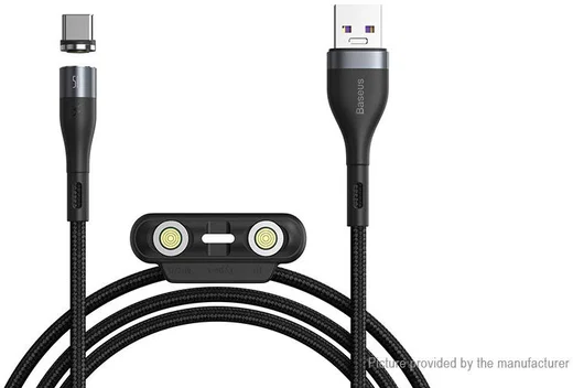 Baseus Zinc Magnetische 3 in 1 Fast Charging Data Kabel 5A Zwart afbeelding 5