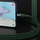 Baseus Zinc Magnetische USB-C 3A Fast Charging Data Kabel Groen afbeelding 8