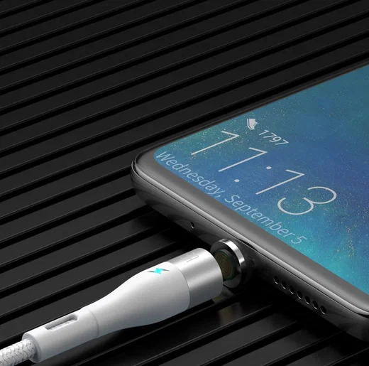 Baseus Zinc Magnetische Micro-USB 2.1A Fast Charging Data Kabel Wit afbeelding 11