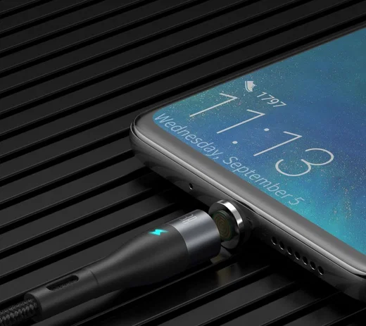 Baseus Zinc Magnetische Micro-USB 2.1A Fast Charging Data Kabel Zwart afbeelding 11