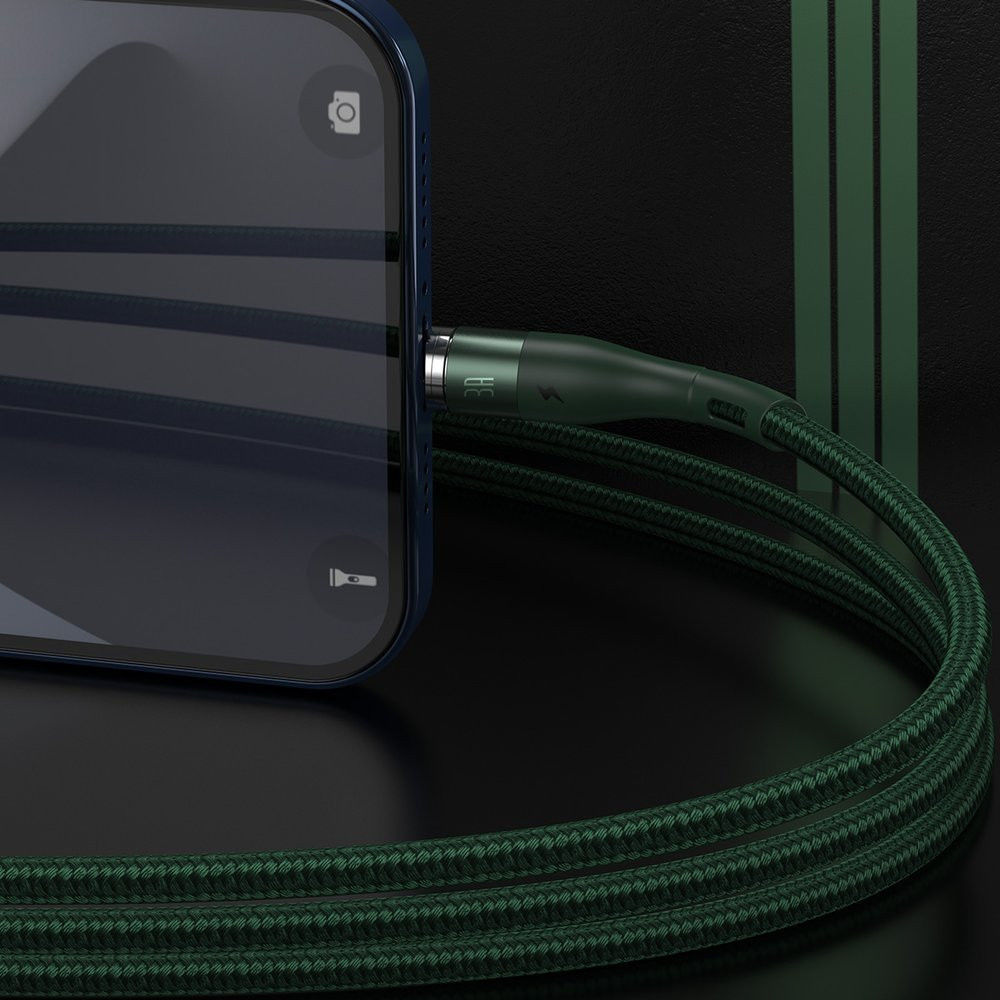 Baseus Zinc Magnetische 2.4A Fast Charge iPhone Kabel 1M Groen afbeelding 3