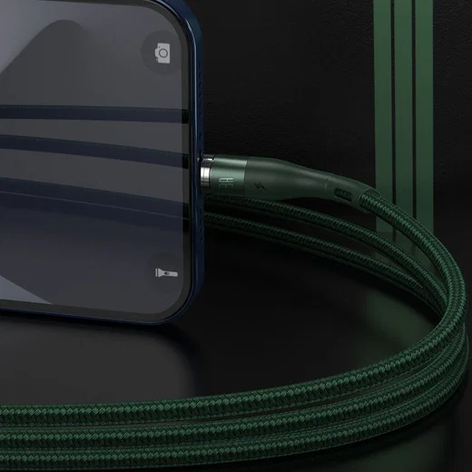 Baseus Zinc Magnetische 2.4A Fast Charge iPhone Kabel 1M Groen afbeelding 3