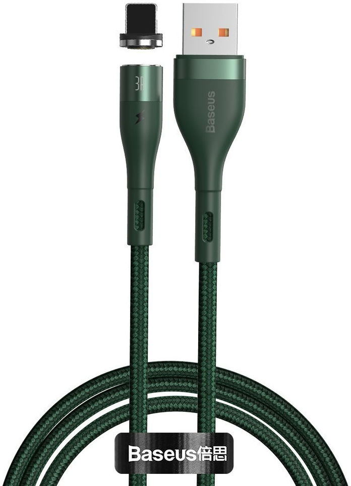 Baseus Zinc Magnetische 2.4A Fast Charge iPhone Kabel 1M Groen afbeelding 1