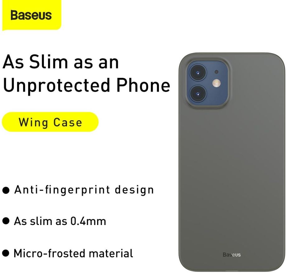 Baseus Wing Apple iPhone 12 Mini Hoesje Dun TPU Groen afbeelding 8