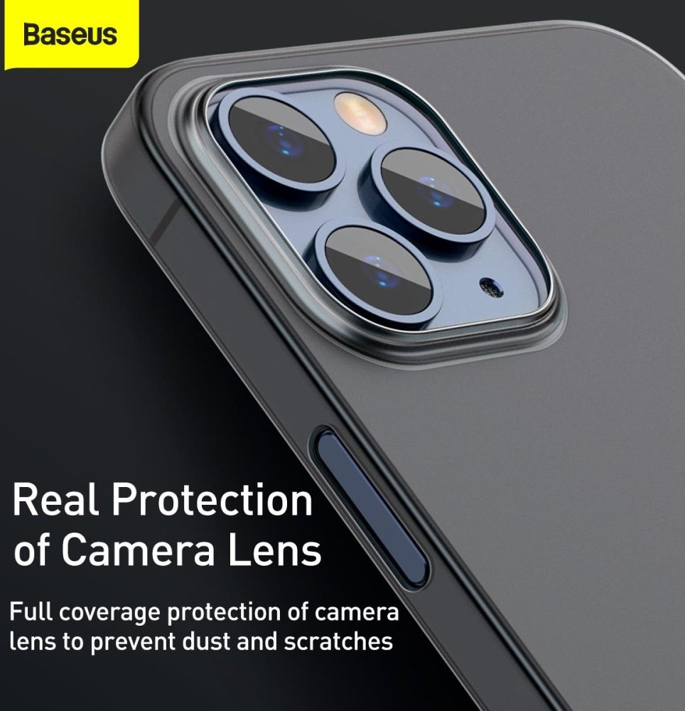 Baseus Wing Apple iPhone 12 Hoesje Dun TPU Zwart afbeelding 12