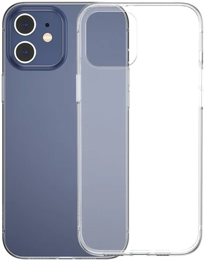Baseus Simple Apple iPhone 12 TPU Hoesje Transparant afbeelding 1