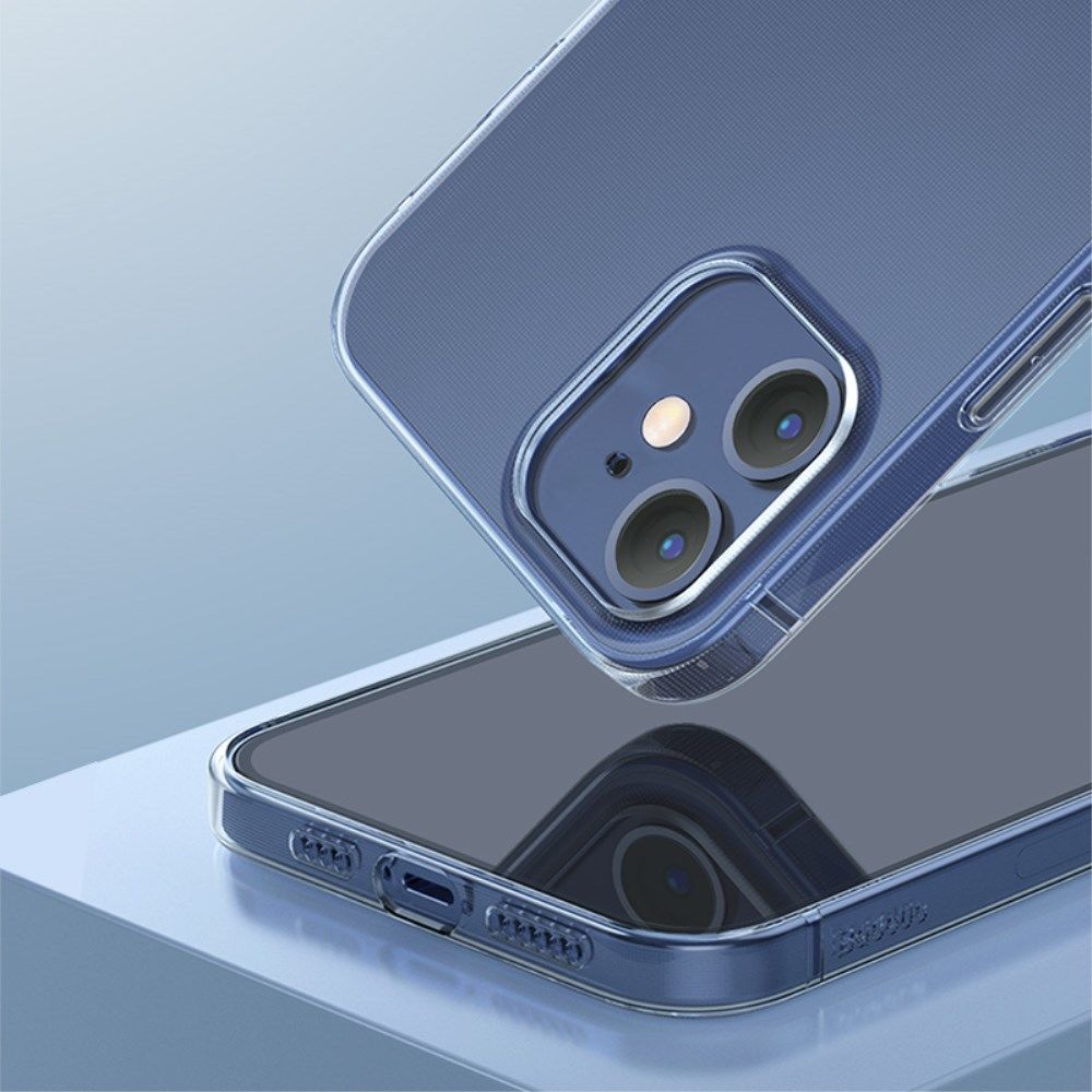 Baseus Simple Apple iPhone 12 TPU Hoesje Transparant afbeelding 3