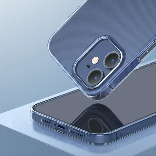 Baseus Simple Apple iPhone 12 TPU Hoesje Transparant afbeelding 3