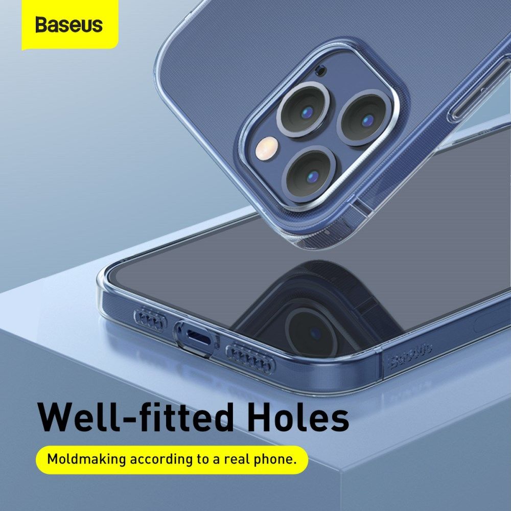 Baseus Simple Apple iPhone 12 TPU Hoesje Transparant afbeelding 5