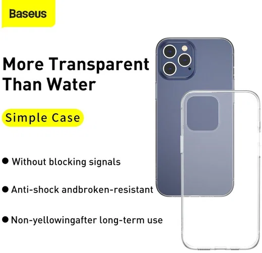 Baseus Simple Apple iPhone 12 Pro TPU Hoesje Transparant afbeelding 8