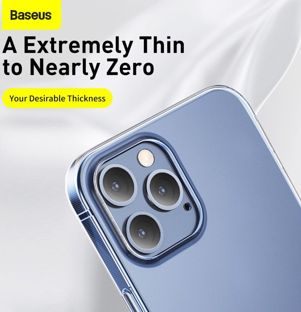 Baseus Simple Apple iPhone 12 Pro TPU Hoesje Transparant afbeelding 9