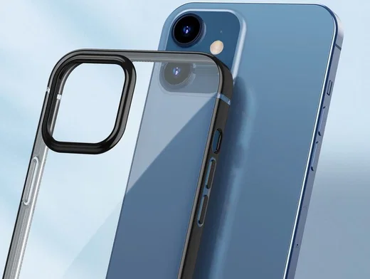 Baseus Shining Apple iPhone 12 Hoesje TPU Transparant Zwart afbeelding 10