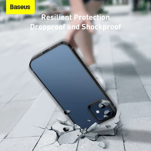 Baseus Shining Apple iPhone 12 Hoesje TPU Transparant Zwart afbeelding 15