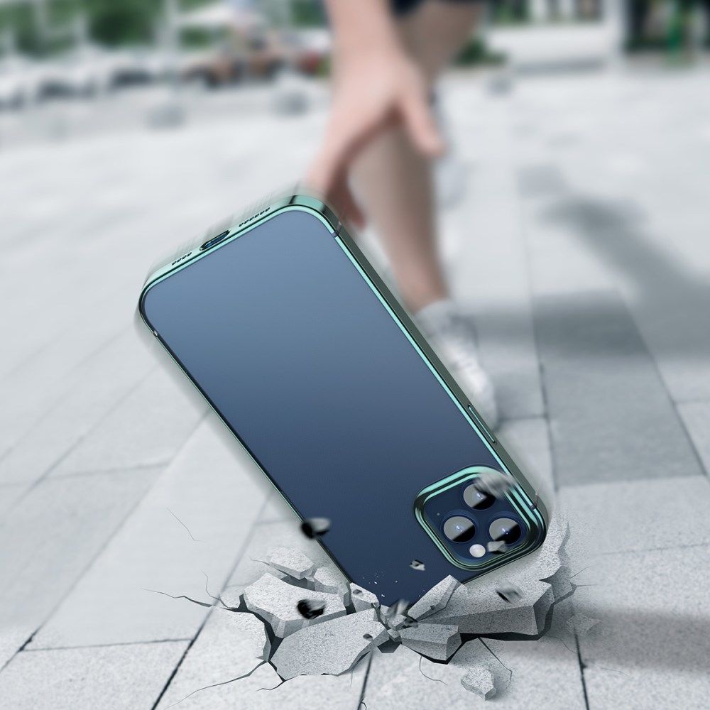 Baseus Shining Apple iPhone 12 Pro Hoesje TPU Transparant Groen afbeelding 11