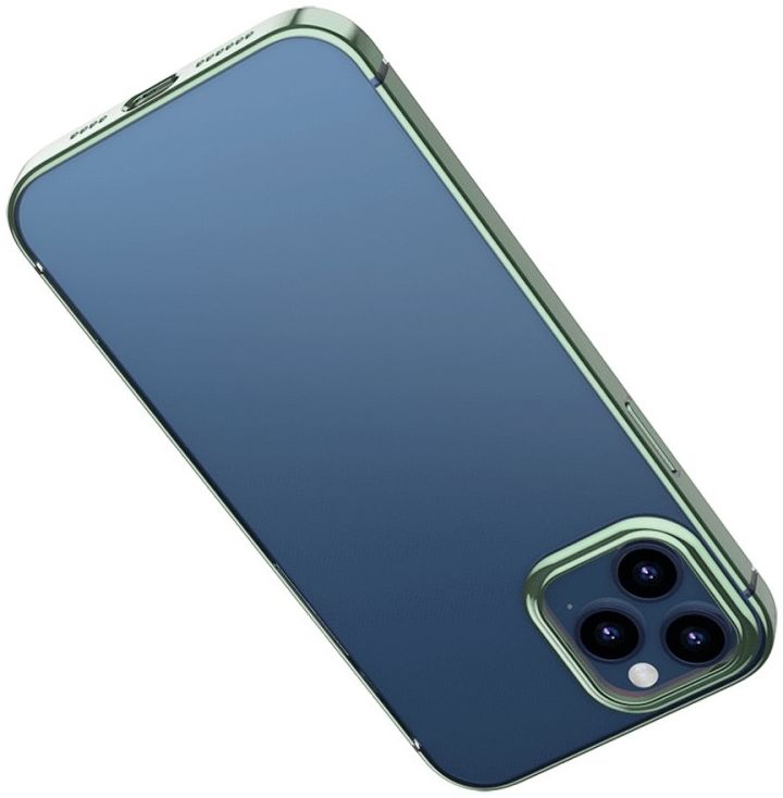 Baseus Shining Apple iPhone 12 Pro Hoesje TPU Transparant Groen afbeelding 4