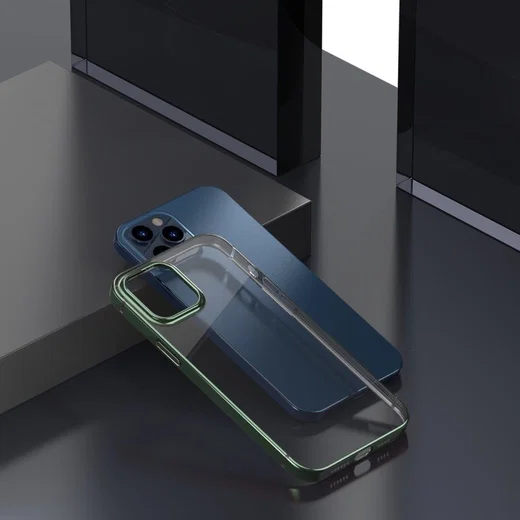 Baseus Shining Apple iPhone 12 Pro Hoesje TPU Transparant Groen afbeelding 8
