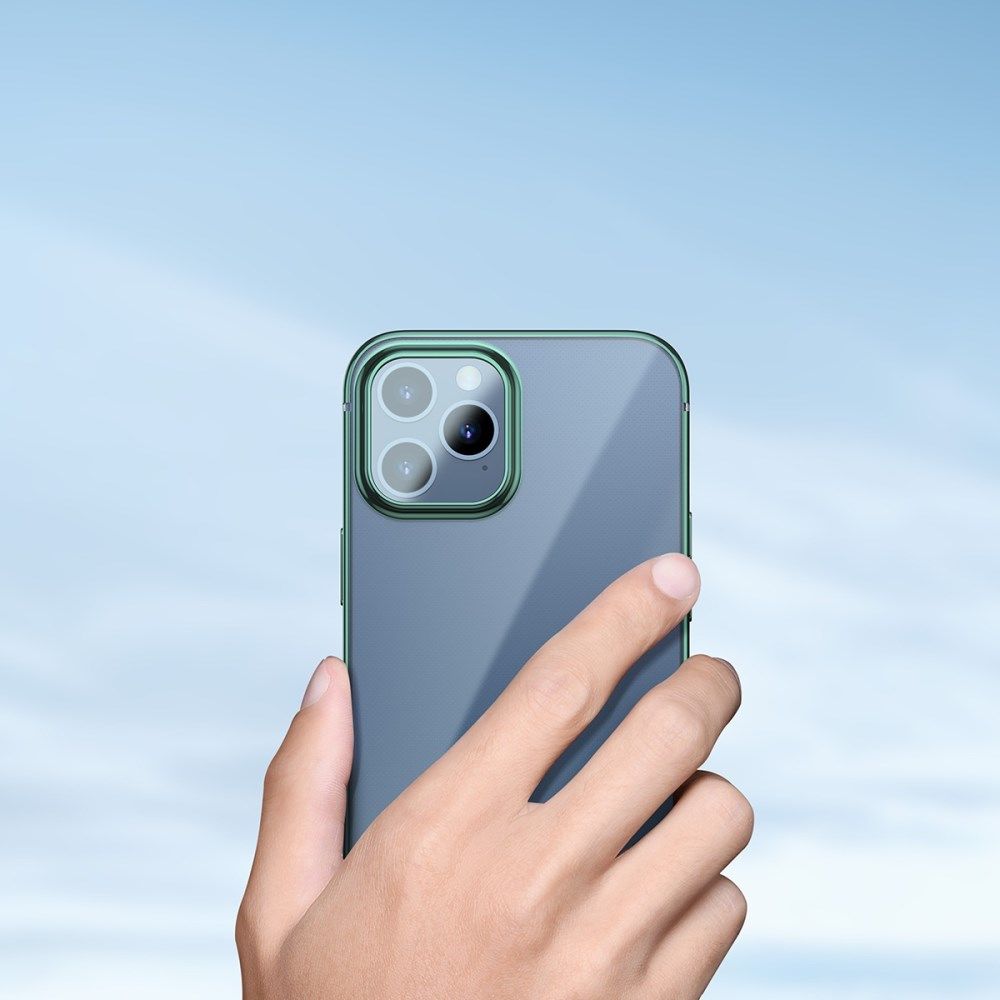 Baseus Shining Apple iPhone 12 Pro Hoesje TPU Transparant Groen afbeelding 9