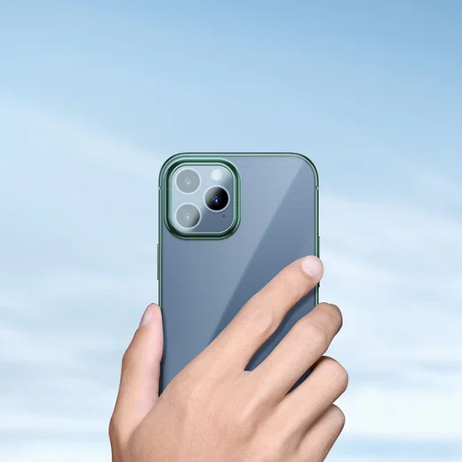 Baseus Shining Apple iPhone 12 Pro Hoesje TPU Transparant Groen afbeelding 9