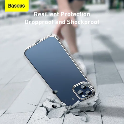 Baseus Shining Apple iPhone 12 Pro Hoesje TPU Transparant Grijs afbeelding 14