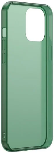 Baseus Frosted Glass Apple iPhone 12 Mini Hoesje TPU Matte Groen afbeelding 3