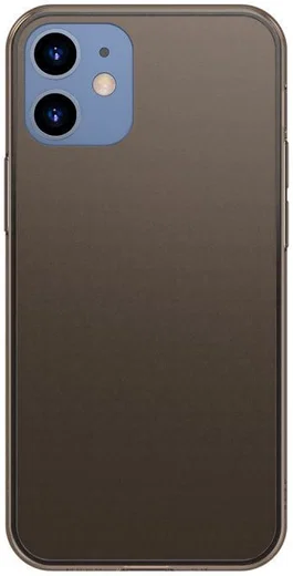 Baseus Frosted Glass Apple iPhone 12 / 12 Pro Hoesje TPU Matte Zwart afbeelding 1