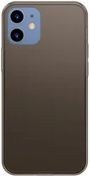 Baseus Frosted Glass Apple iPhone 12 / 12 Pro Hoesje TPU Matte Zwart afbeelding