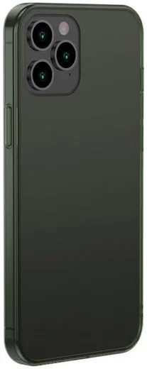 Baseus Frosted Glass Apple iPhone 12 Pro Max Hoesje TPU Matte Groen afbeelding 1