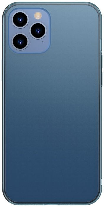Baseus Frosted Glass Apple iPhone 12 Pro Max Hoesje TPU Matte Blauw afbeelding 1