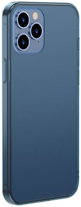 Baseus Frosted Glass Apple iPhone 12 Pro Max Hoesje TPU Matte Blauw afbeelding 2