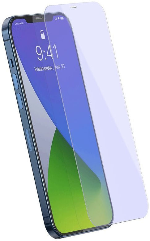 Baseus Apple iPhone 12 Mini Anti-Bluelight Screenprotector (2-Pack) afbeelding 2