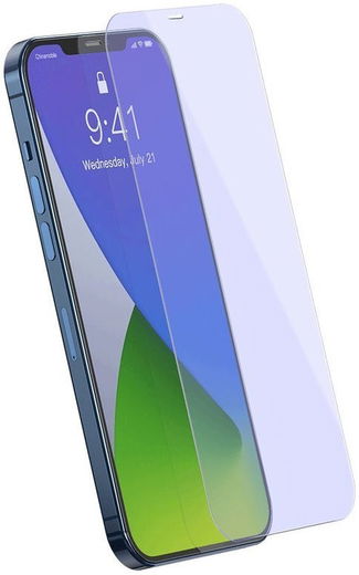 Baseus Apple iPhone 12 Mini Anti-Bluelight Screenprotector (2-Pack) afbeelding 2