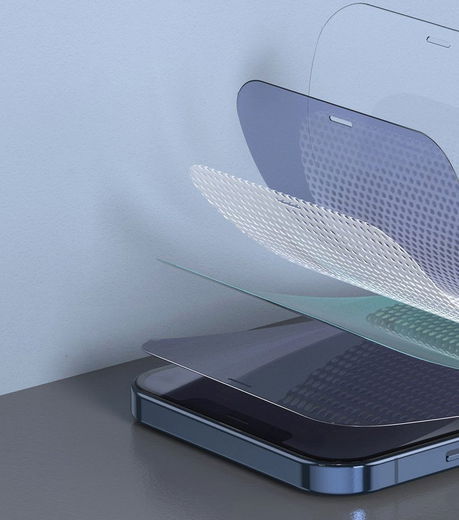 Baseus Apple iPhone 12 Mini Anti-Bluelight Screenprotector (2-Pack) afbeelding 7