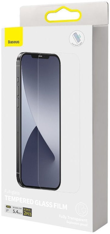 Baseus Apple iPhone 12 Mini Anti-Bluelight Screenprotector (2-Pack) afbeelding 8