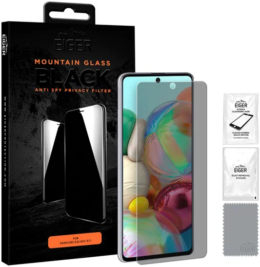 Eiger Samsung Galaxy A71 Privacy Glass Case Friendly Screen Protector afbeelding 4