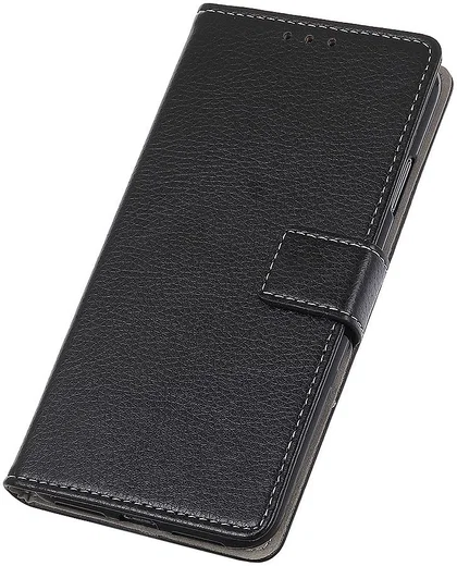 OnePlus Nord Litchi Vintage Wallet Hoesje Zwart afbeelding 11