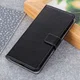 OnePlus Nord Litchi Vintage Wallet Hoesje Zwart afbeelding 6