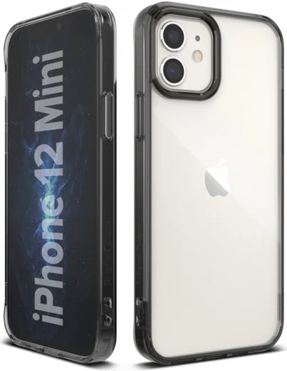 Ringke Fusion Apple iPhone 12 Mini Hoesje Transparant/Zwart afbeelding 1